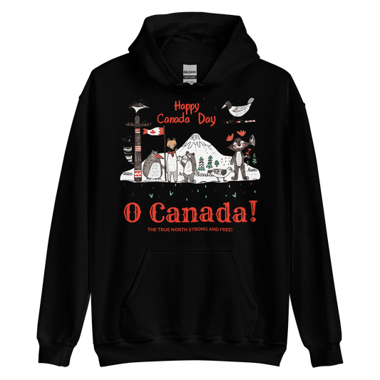 Happy Canada Day - Black Hoodie