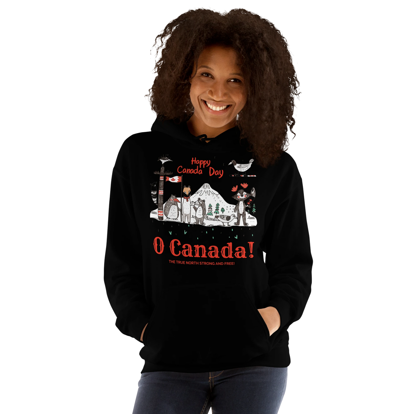 Happy Canada Day - Black Hoodie