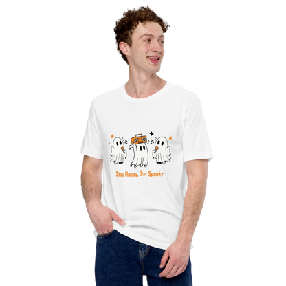 Stay Happy, Stay Spooky - Black T-Shirt